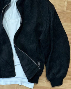 Bomber Imbottito OverSize in LanaCotta Grafite