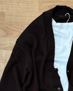 Cardigan MistoLana Destroyed Cioccolato