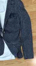 Carica l&#39;immagine nel visualizzatore di Gallery, Blazer Strutturato a Bacchetta BluNotte
