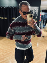 Carica l&#39;immagine nel visualizzatore di Gallery, Maglione Stripes MistoLana Bordeaux
