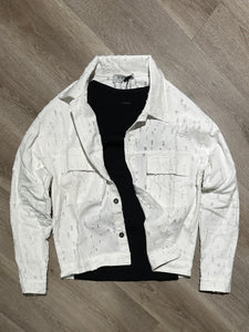 Jacket Cropped Destroyed Off-White