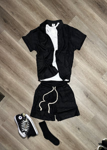 Coordinato In Lino Black