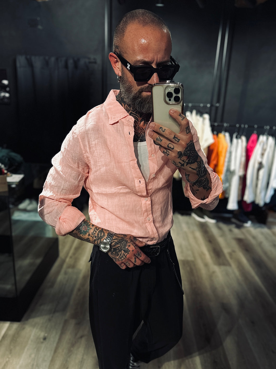 Camicia In Lino Agata Pink