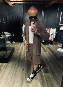 Coordinato Mahmood In Lino Cioccolato