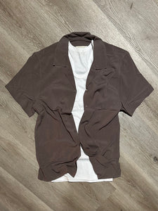 Camicia In Viscosa Mocha Mousse