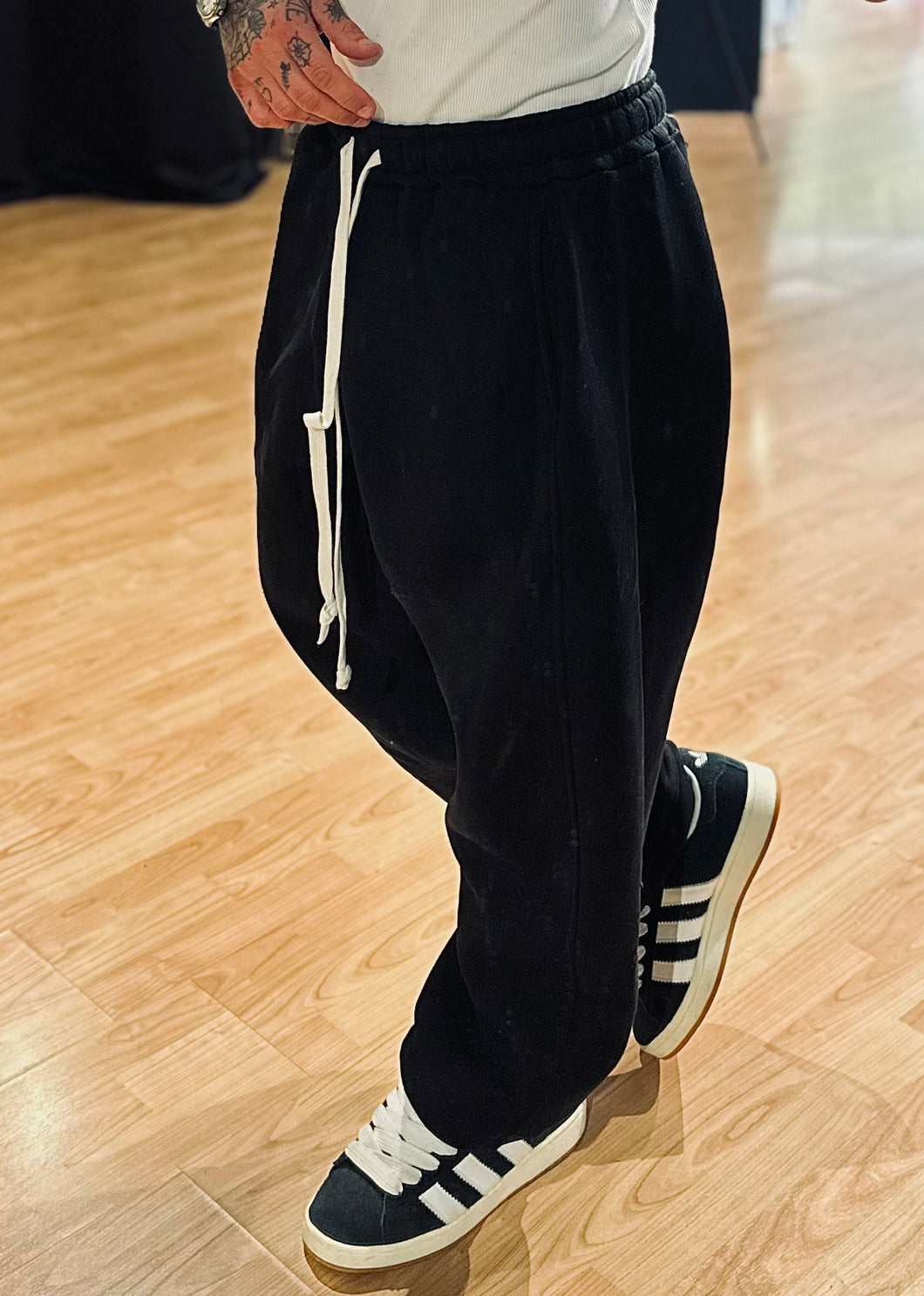 Panta Japan in Tuta Felpato Black