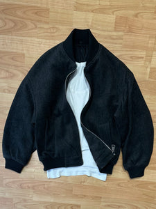 Bomber Imbottito OverSize in LanaCotta Grafite