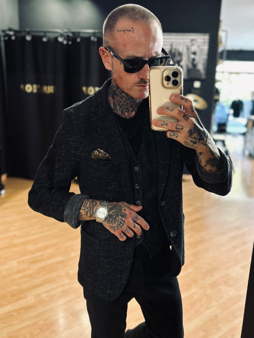 Blazer in Tweed Cioccolato