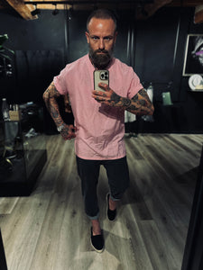 Camicia Misto Lino Pink