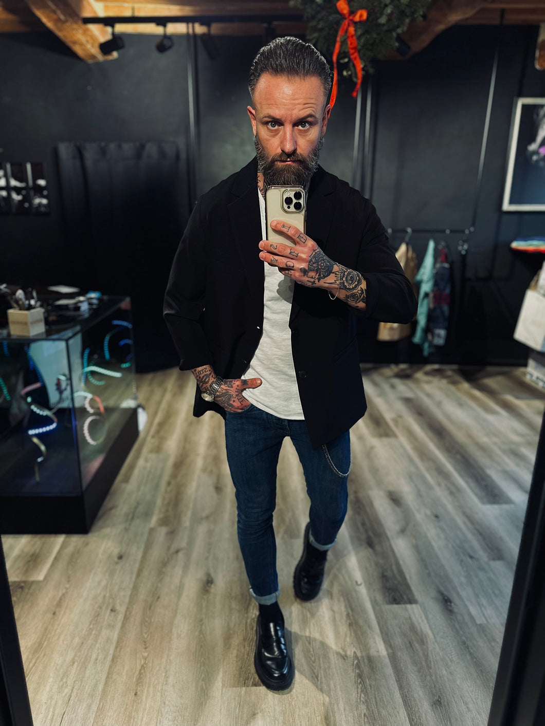 Giacca Due Bottoni Nera