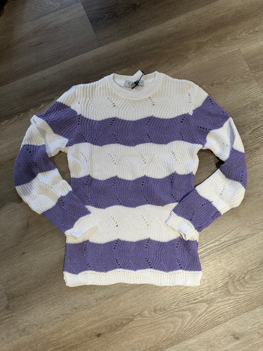 Maglioncino Stripes Bianco&Viola