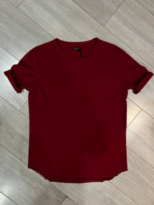 T-Shirt Bordeaux Basica Taglio Vivo Imperial