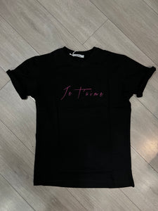T-Shirt Over Je T'Aime Nera