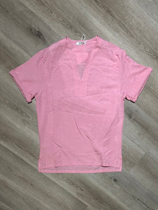 Camicia Misto Lino Pink