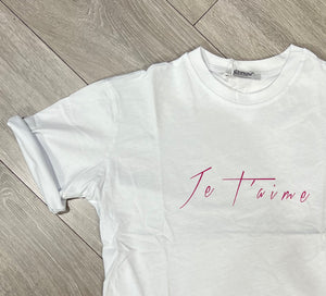 T-Shirt Over Je T'Aime Off-White
