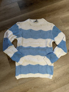 Maglioncino Stripes Bianco&Azzurro